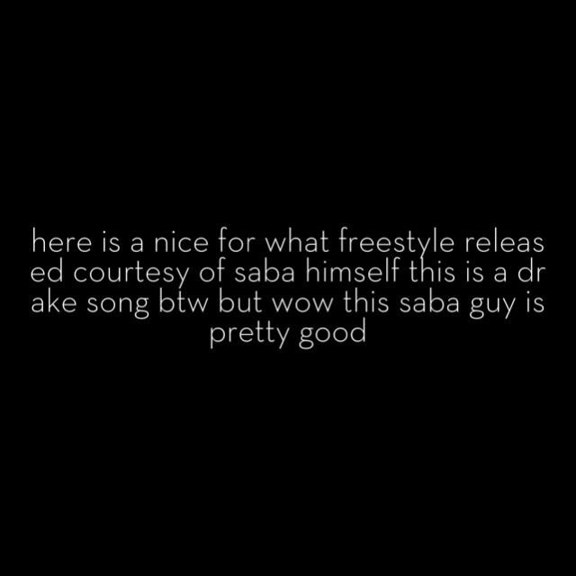Saba - Noce For What